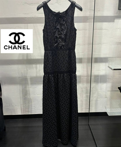 Chanel Elegant Bow Detail Long Dress