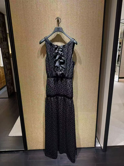 Chanel Elegant Bow Detail Long Dress