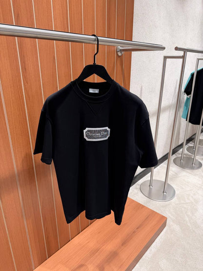 Dior Embossed Logo Crewneck T-Shirt