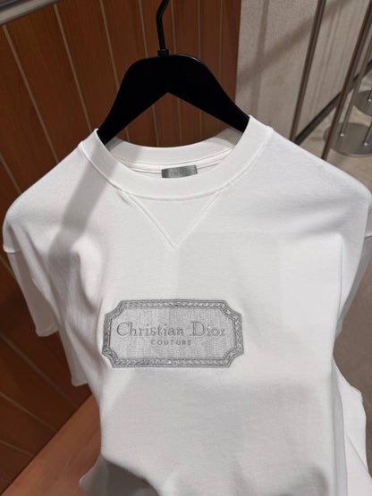 Dior Embossed Logo Crewneck T-Shirt