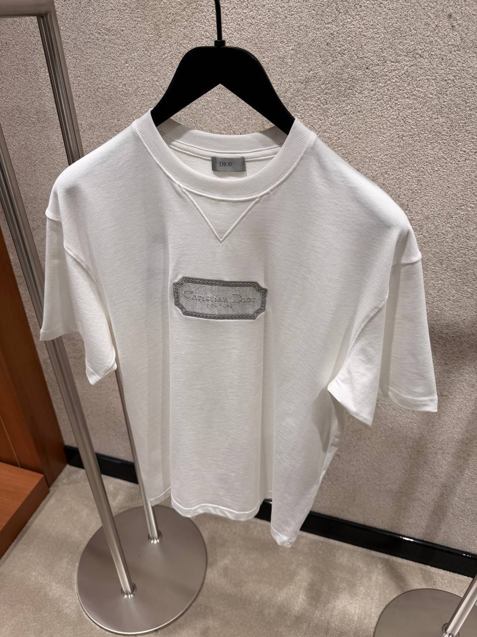 Dior Embossed Logo Crewneck T-Shirt