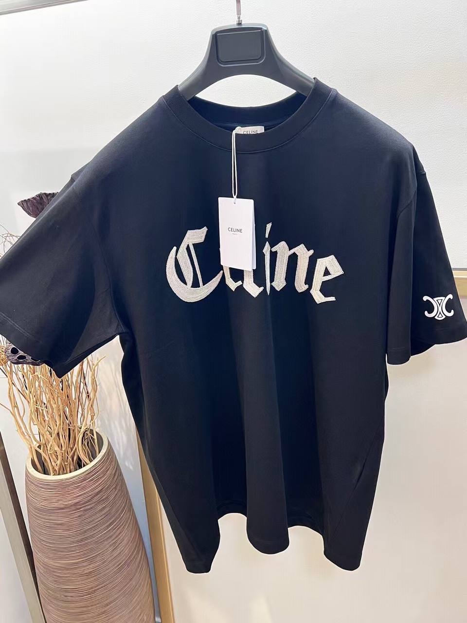 Celine T-Shirt with Gothic Logo Print