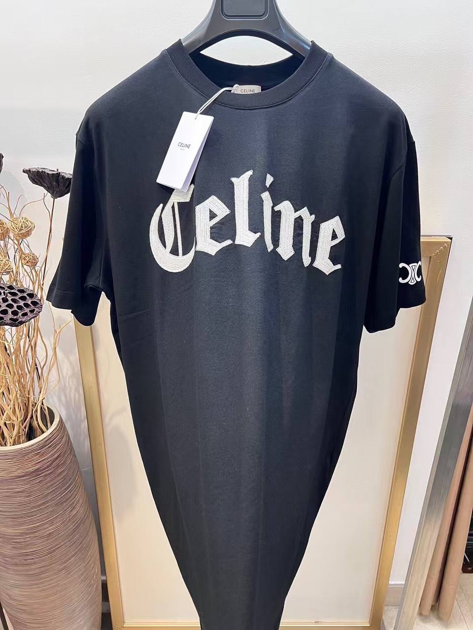 Celine T-Shirt with Gothic Logo Print