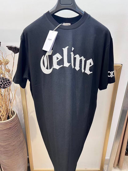 Celine T-Shirt with Gothic Logo Print