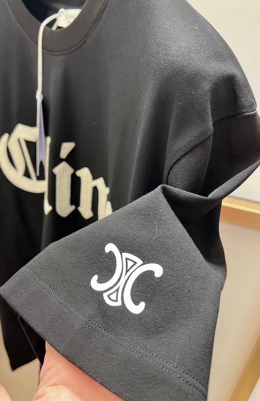 Celine T-Shirt with Gothic Logo Print