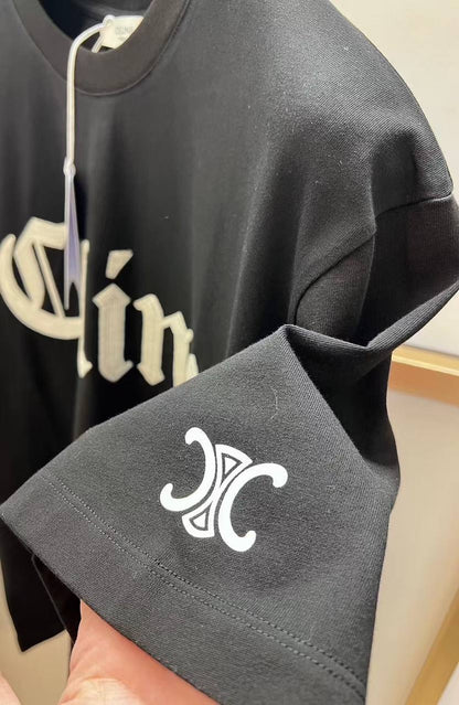 Celine T-Shirt with Gothic Logo Print