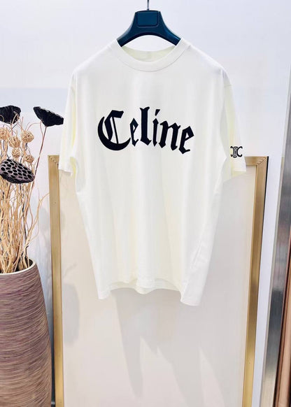 Celine T-Shirt with Gothic Logo Print