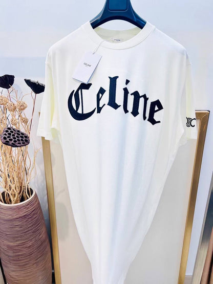 Celine T-Shirt with Gothic Logo Print