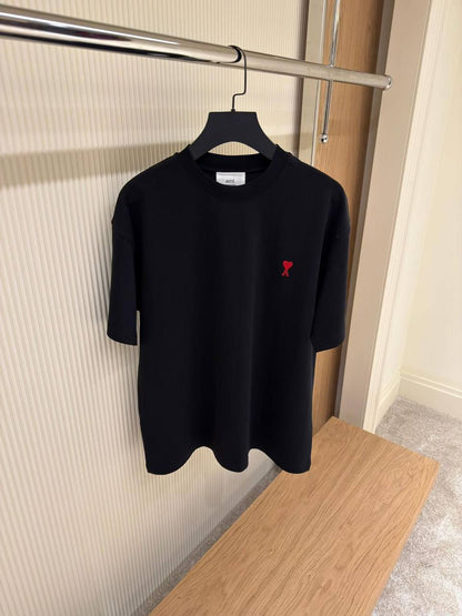 Ami Small Heart Embroidered Logo T-Shirt