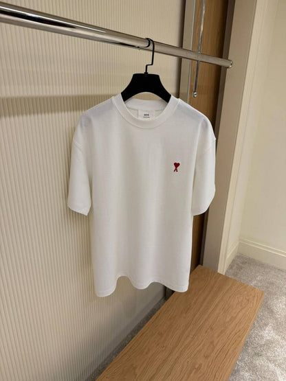 Ami Small Heart Embroidered Logo T-Shirt