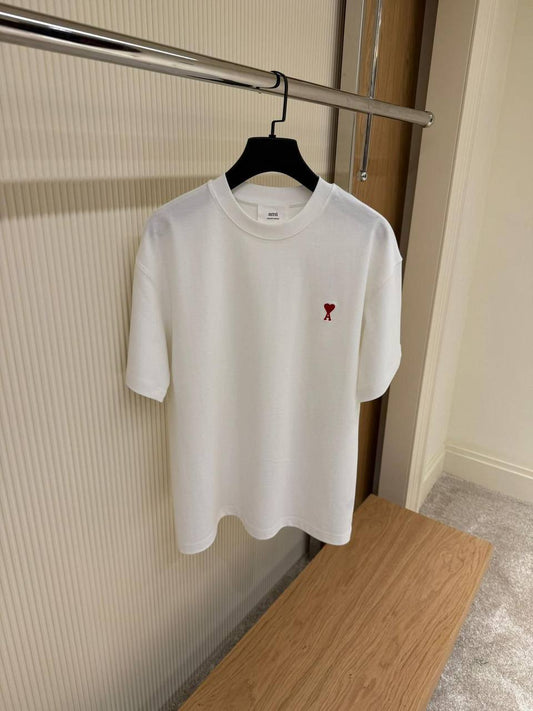 Ami Small Heart Embroidered Logo T-Shirt
