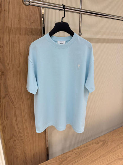 Ami Small Heart Embroidered Logo T-Shirt