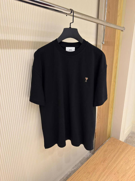 Ami Small Heart Metal Logo T-Shirt