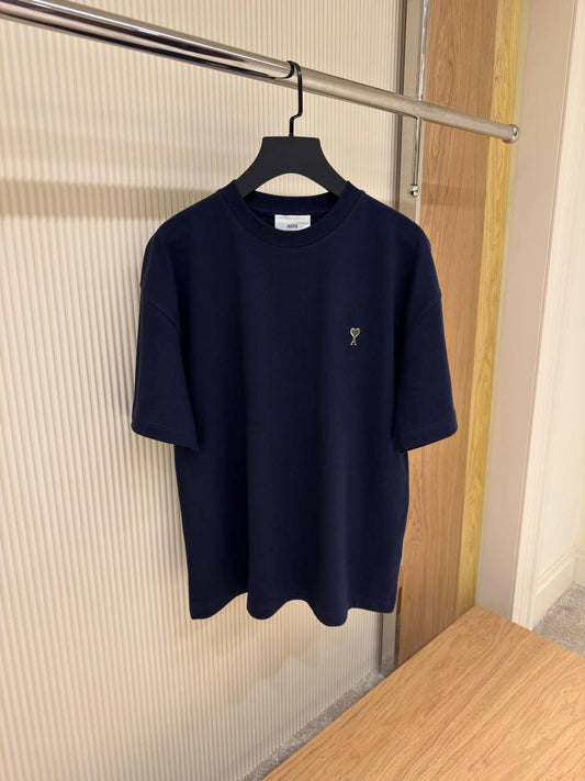 Ami Small Heart Metal Logo T-Shirt