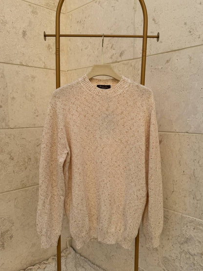 Loro Piana Textured Crewneck Knit Sweater