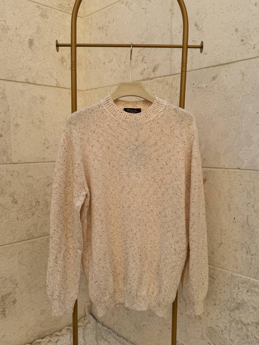 Loro Piana Textured Crewneck Knit Sweater