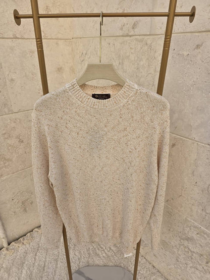 Loro Piana Textured Crewneck Knit Sweater