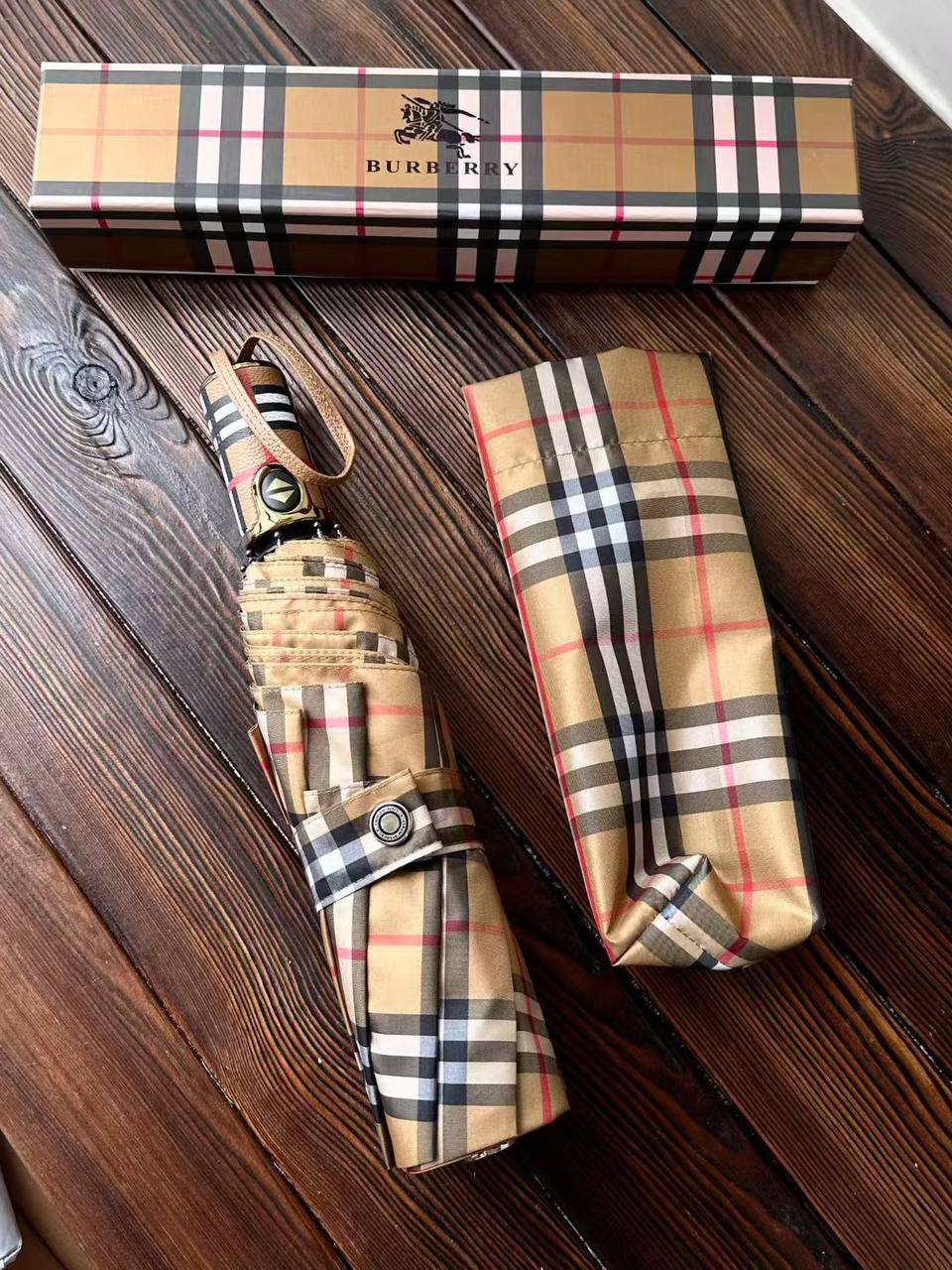 Burberry Check Folding Umbrella