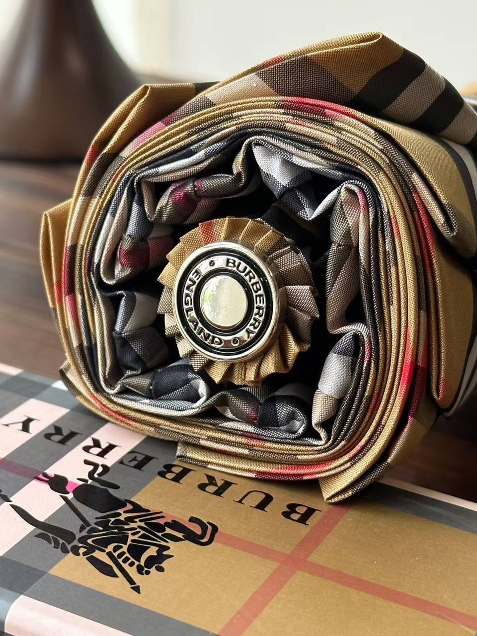 Burberry Check Folding Umbrella