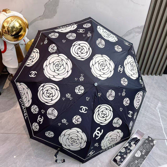 Chanel Camellia Print Umbrella