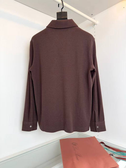 Loro Piana Long-Sleeve Polo Shirt