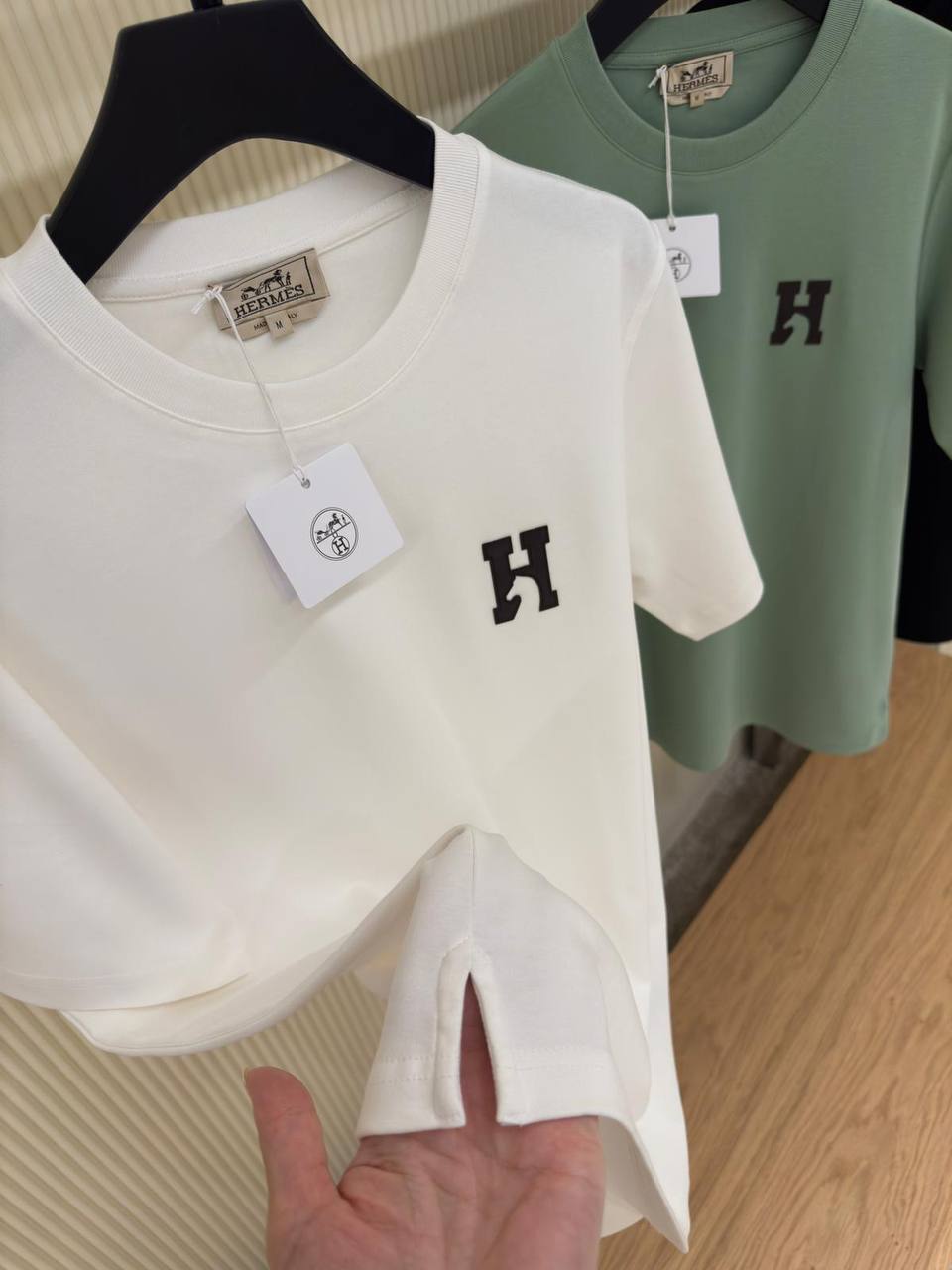 Hermes Leather Patch T-Shirt