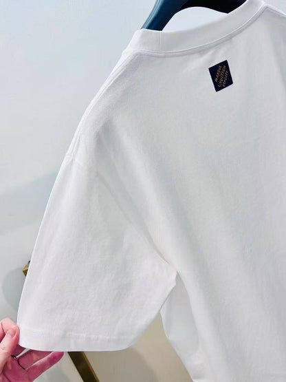 Louis Vuitton Crest Emblem Cotton T-Shirt