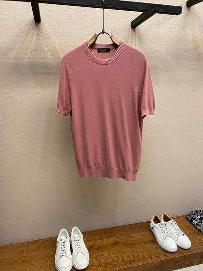 Loro Piana Rose Mauve Cotton-Silk Knit