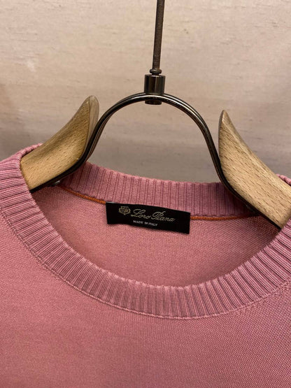 Loro Piana Rose Mauve Cotton-Silk Knit