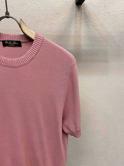 Loro Piana Rose Mauve Cotton-Silk Knit