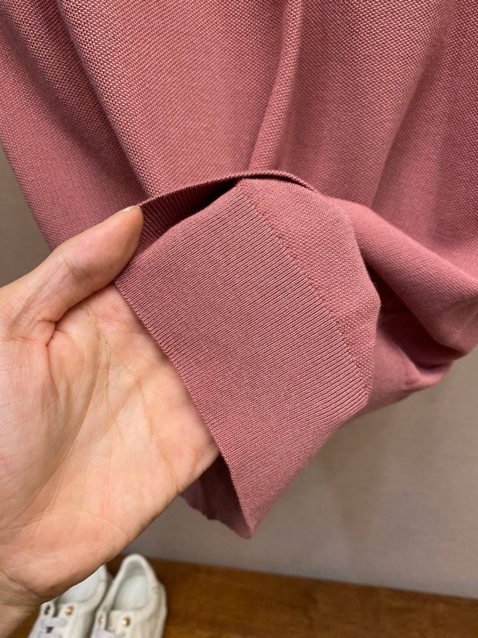 Loro Piana Rose Mauve Cotton-Silk Knit