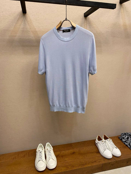 Loro Piana Rose Mauve Cotton-Silk Knit