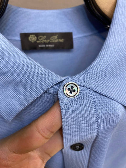 Loro Piana Cotton-Silk Polo Shirt