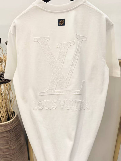 Louis Vuitton LV Logo Embroidered T-Shirt
