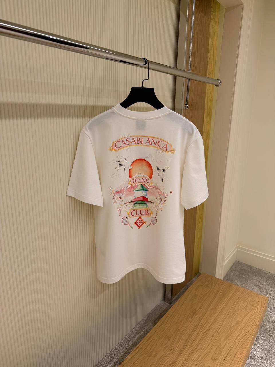 Casablanca Cotton Tennis Club Print T-Shirt