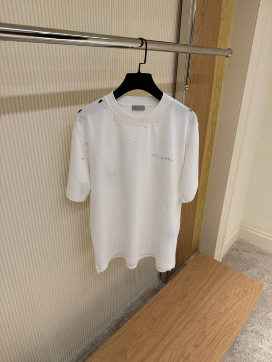 Christian Dior Couture Distressed Blue T-Shirt