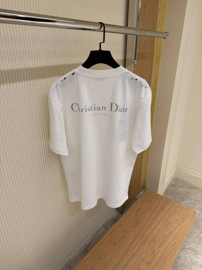 Christian Dior Couture Distressed Blue T-Shirt
