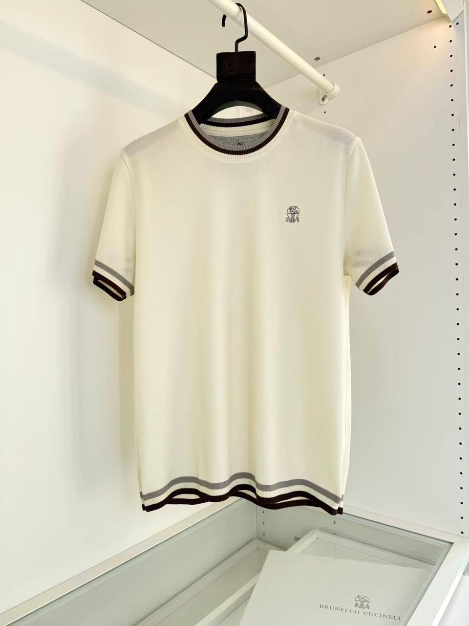 Brunello Cucinelli logo-embroidered T-shirt