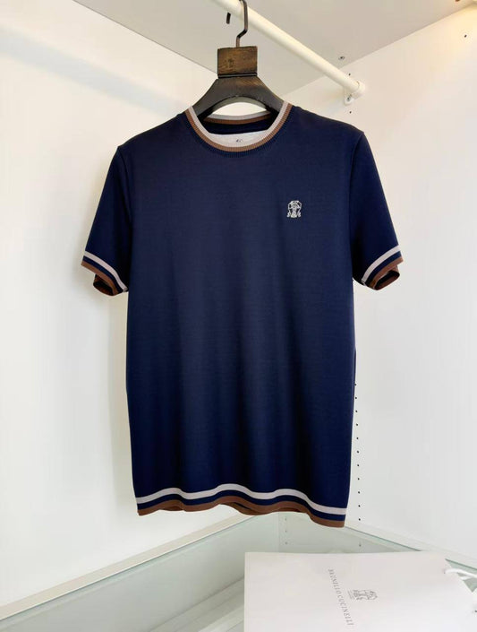 Brunello Cucinelli logo-embroidered T-shirt