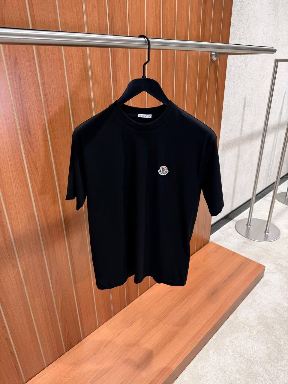 Moncler Logo Patch Cotton T-Shirt