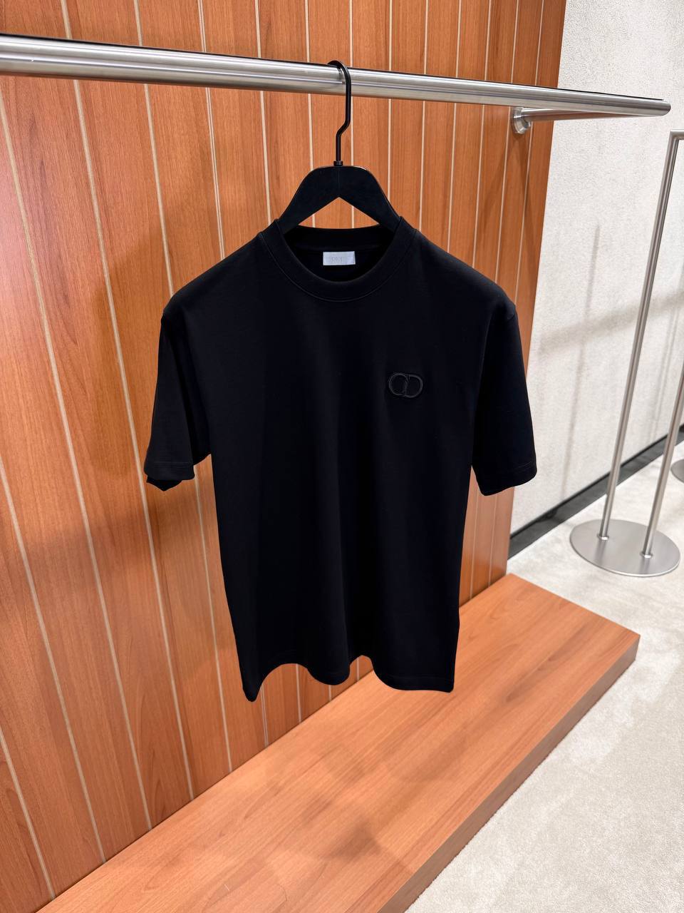 CD Icon Embroidered Cotton Crew Neck T-Shirt