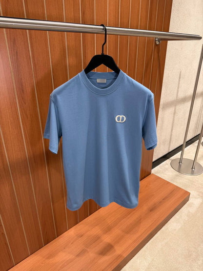 CD Icon Embroidered Cotton Crew Neck T-Shirt