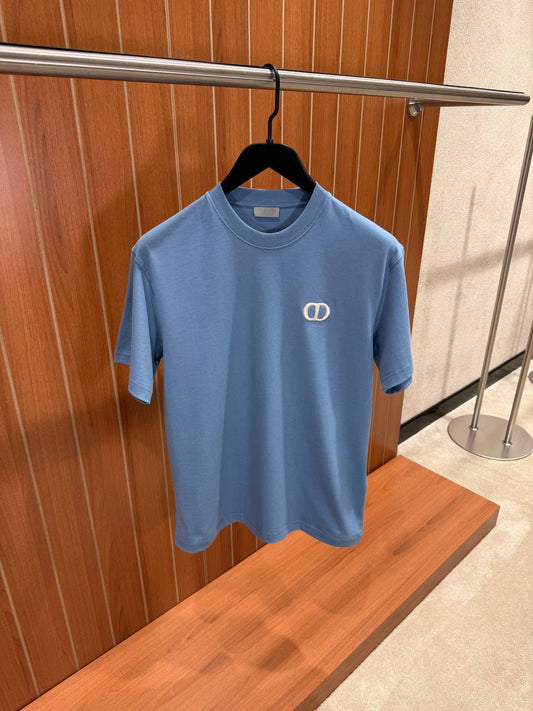 CD Icon Embroidered Cotton Crew Neck T-Shirt