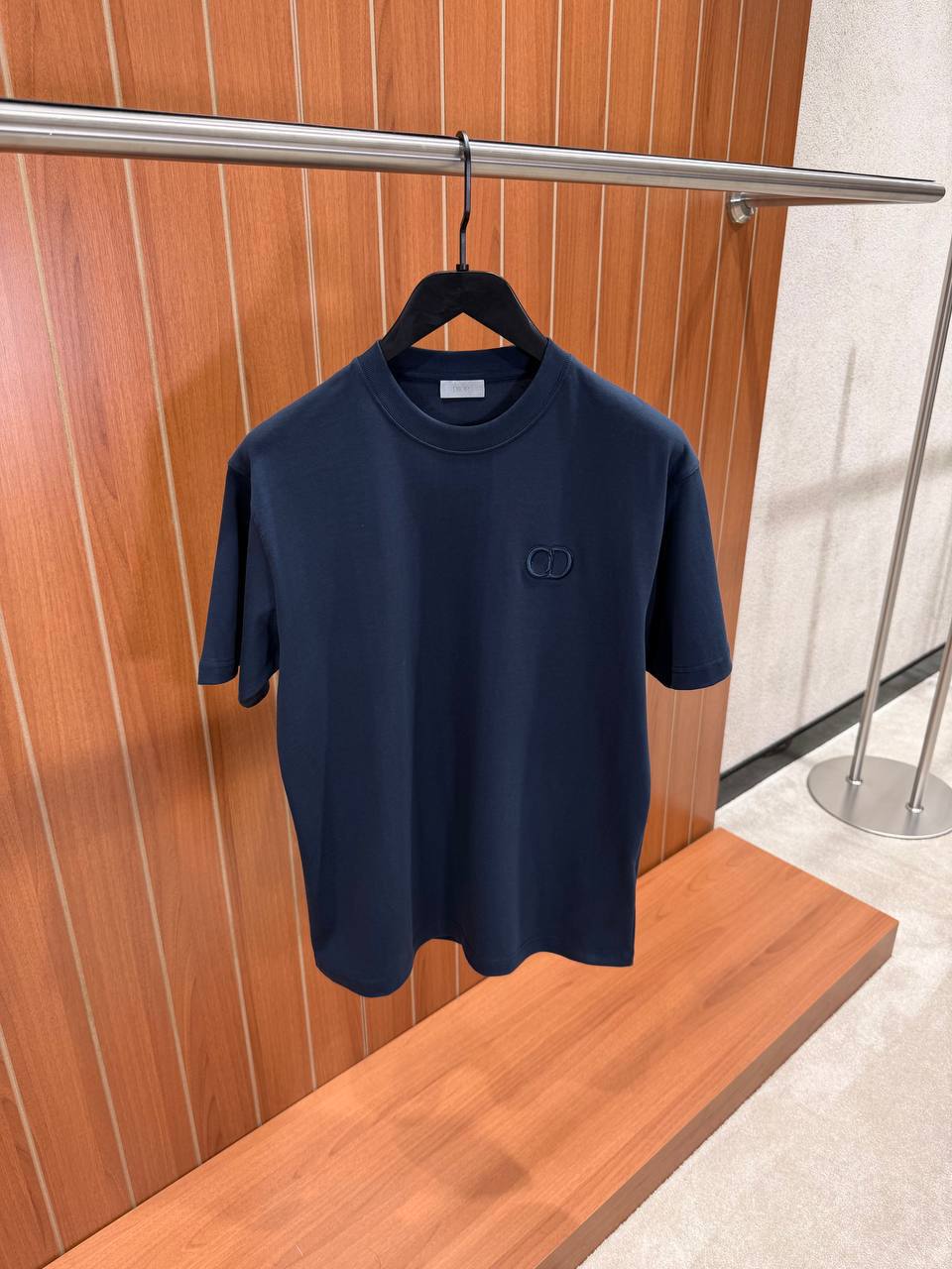 CD Icon Embroidered Cotton Crew Neck T-Shirt