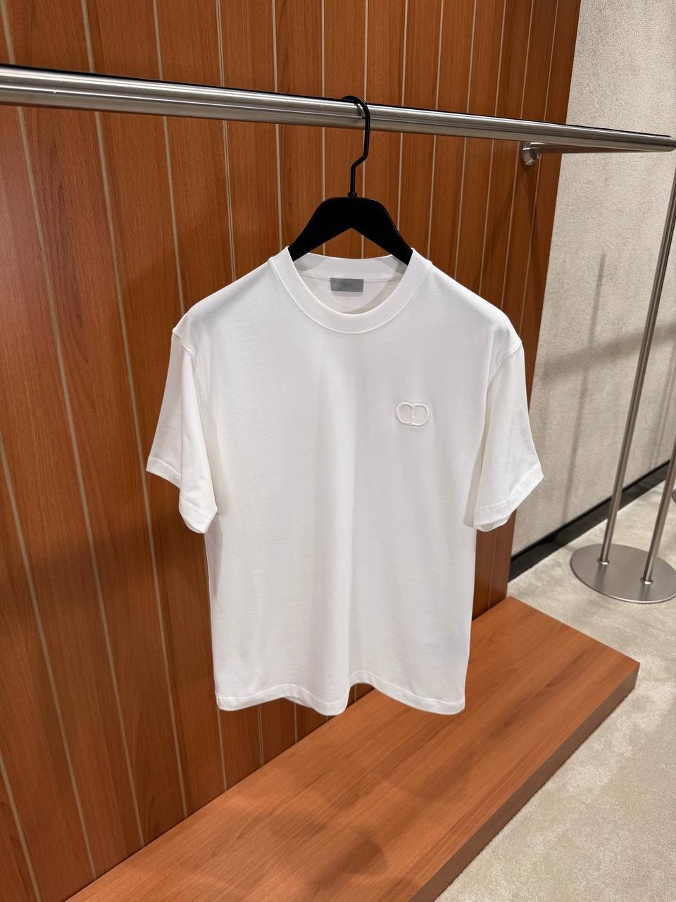 CD Icon Embroidered Cotton Crew Neck T-Shirt