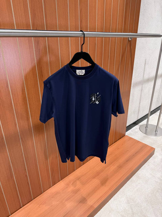 Hermes T-shirt with leather detail