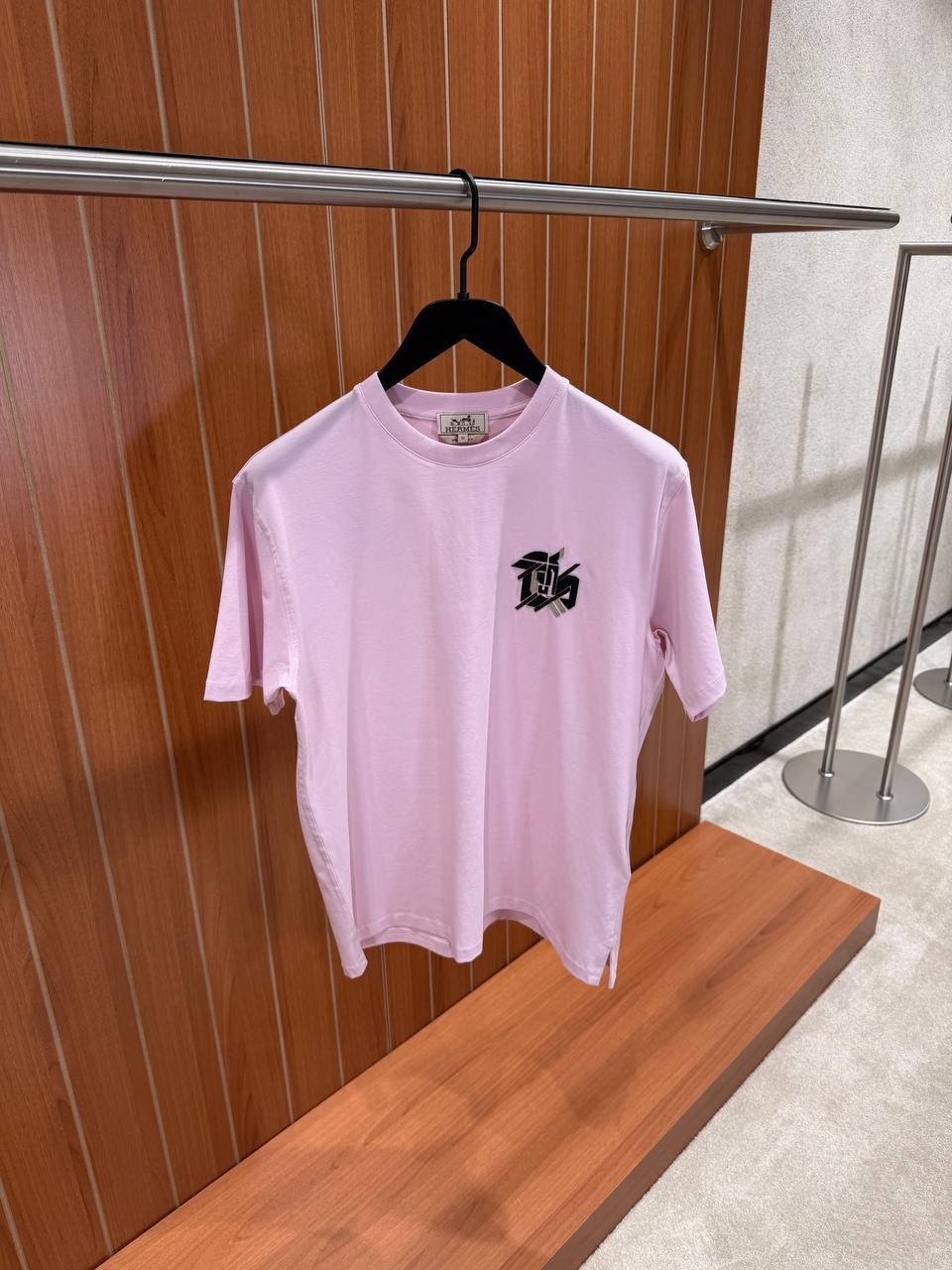 Hermes T-shirt with leather detail