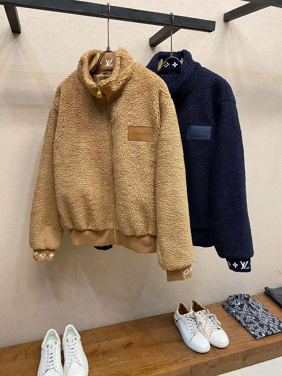 Louis Vuitton Shearling Fleece Zip Jacket