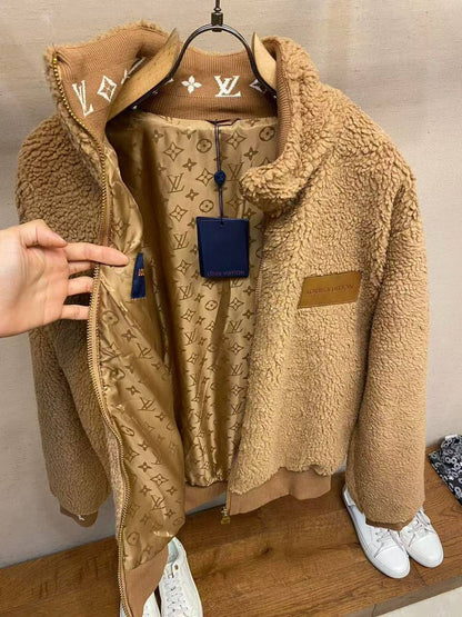 Louis Vuitton Shearling Fleece Zip Jacket