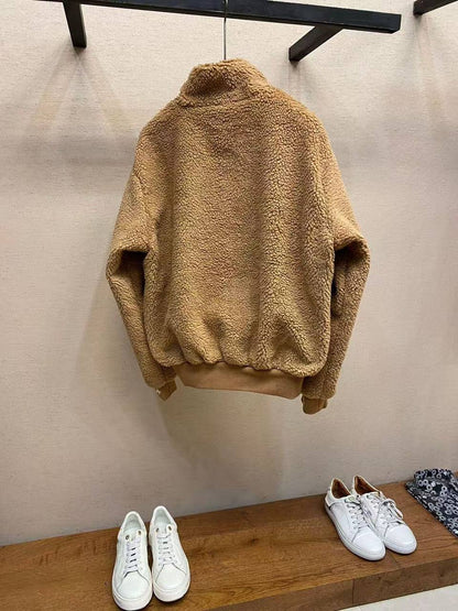 Louis Vuitton Shearling Fleece Zip Jacket